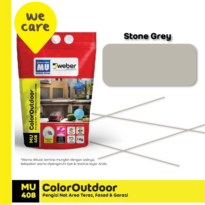 NAT KERAMIK MU-408 COLOROUTDOOR (1KG) - STONE GREY