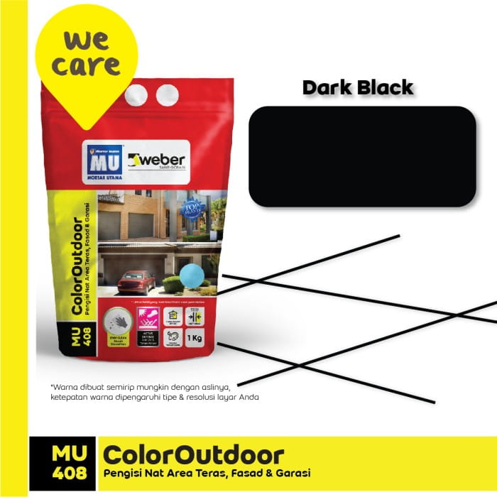 NAT KERAMIK MU-408 COLOROUTDOOR (1KG) - DARK BLACK NAT KERAMIK MU-408 COLOROUTDOOR (1KG) - DARK BLACK