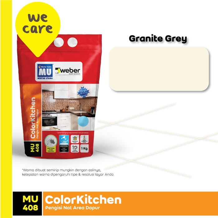 NAT KERAMIK MU-408 COLORKITCHEN (1KG) - GRANITE GREY
