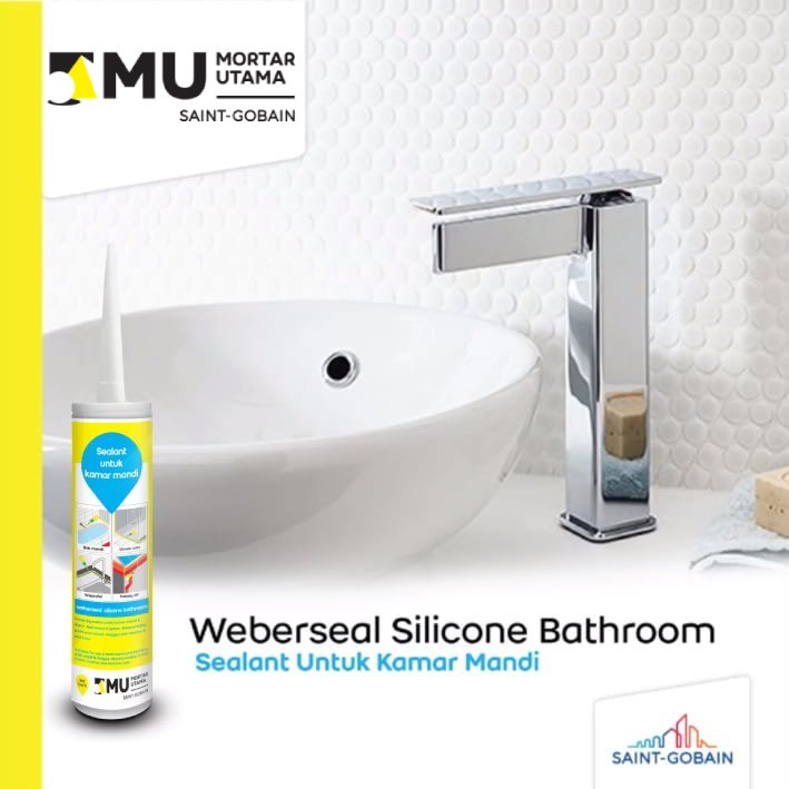SEALANT MU WEBERSEAL SILICONE BATHROOM (275ML) - TRANSPARANT SEALANT MU WEBERSEAL SILICONE BATHROOM (275ML) - TRANSPARANT