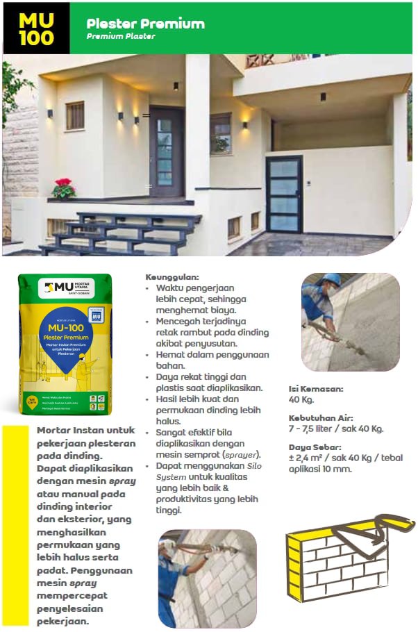 PLESTER PREMIUM MU-100 PREMIUMPLASTER (40KG) PLESTER PREMIUM MU-100 PREMIUMPLASTER (40KG)