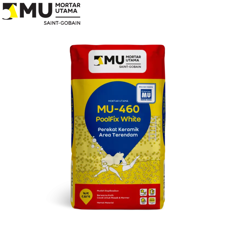PEREKAT LANTAI TERENDAM MU-460 POOLFIX WHITE (25KG) PEREKAT LANTAI TERENDAM MU-460 POOLFIX WHITE (25KG)
