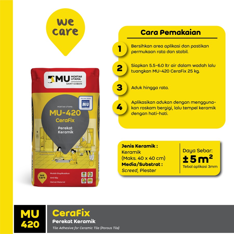 PEREKAT LANTAI KERAMIK MU-420 CERAFIX (25KG) PEREKAT LANTAI KERAMIK MU-420 CERAFIX (25KG)