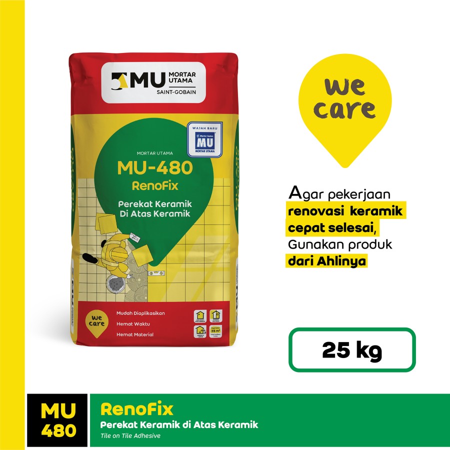 PEREKAT KERAMIK ATAS KERAMIK MU-480 RENOFIX (25KG)