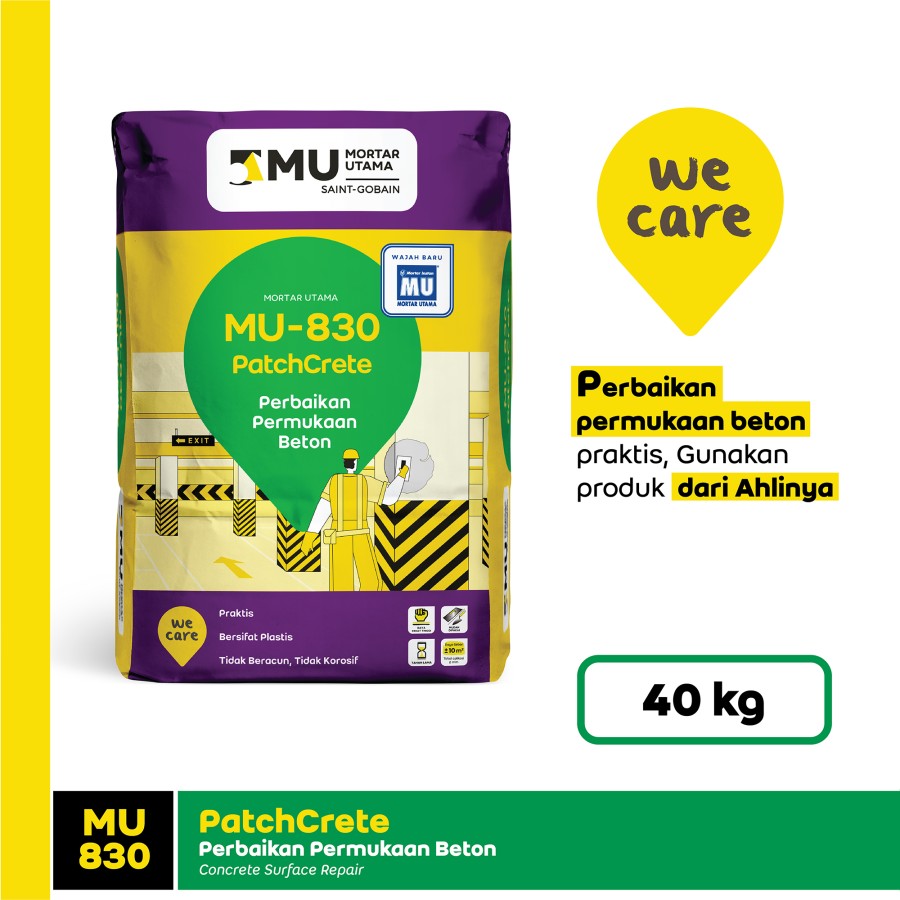 PERBAIKAN PERMUKAAN BETON MU-830 PATCHCRETE (40KG) PERBAIKAN PERMUKAAN BETON MU-830 PATCHCRETE (40KG)