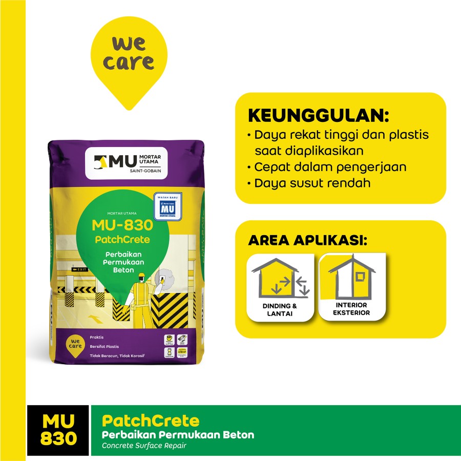 PERBAIKAN PERMUKAAN BETON MU-830 PATCHCRETE (40KG) PERBAIKAN PERMUKAAN BETON MU-830 PATCHCRETE (40KG)