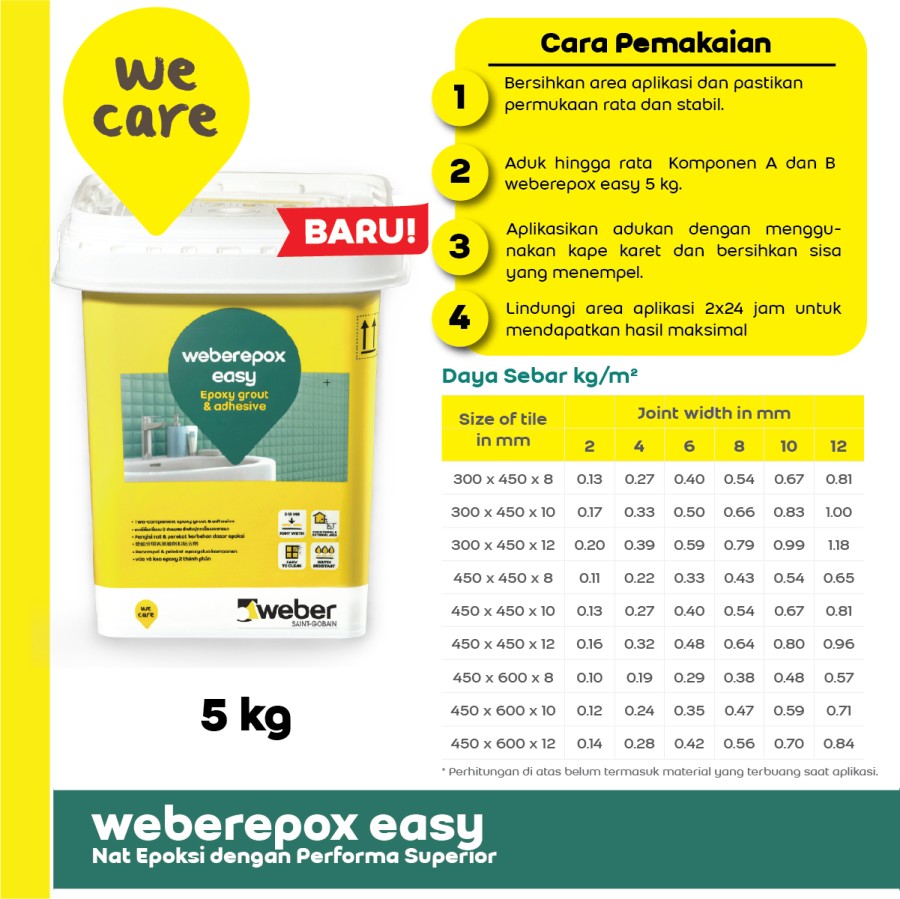NAT KERAMIK TERENDAM MU - WEBEREPOX EASY (5KG) - SKY NAT KERAMIK TERENDAM MU - WEBEREPOX EASY (5KG) - SKY