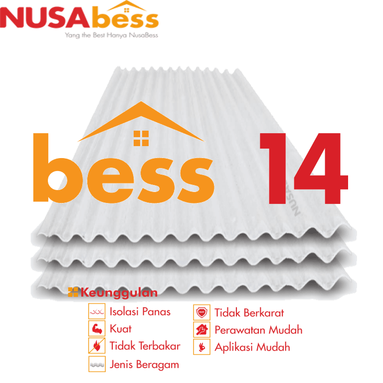 ATAP ASBES NUSABESS GELOMBANG 14 - Nok Stel ATAP ASBES NUSABESS GELOMBANG 14 - Nok Stel