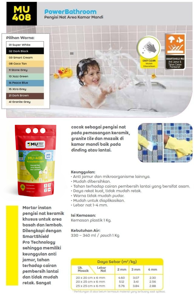 NAT KERAMIK MU-408 POWERBATHROOM (1KG) - SUPER WHITE NAT KERAMIK MU-408 POWERBATHROOM (1KG) - SUPER WHITE