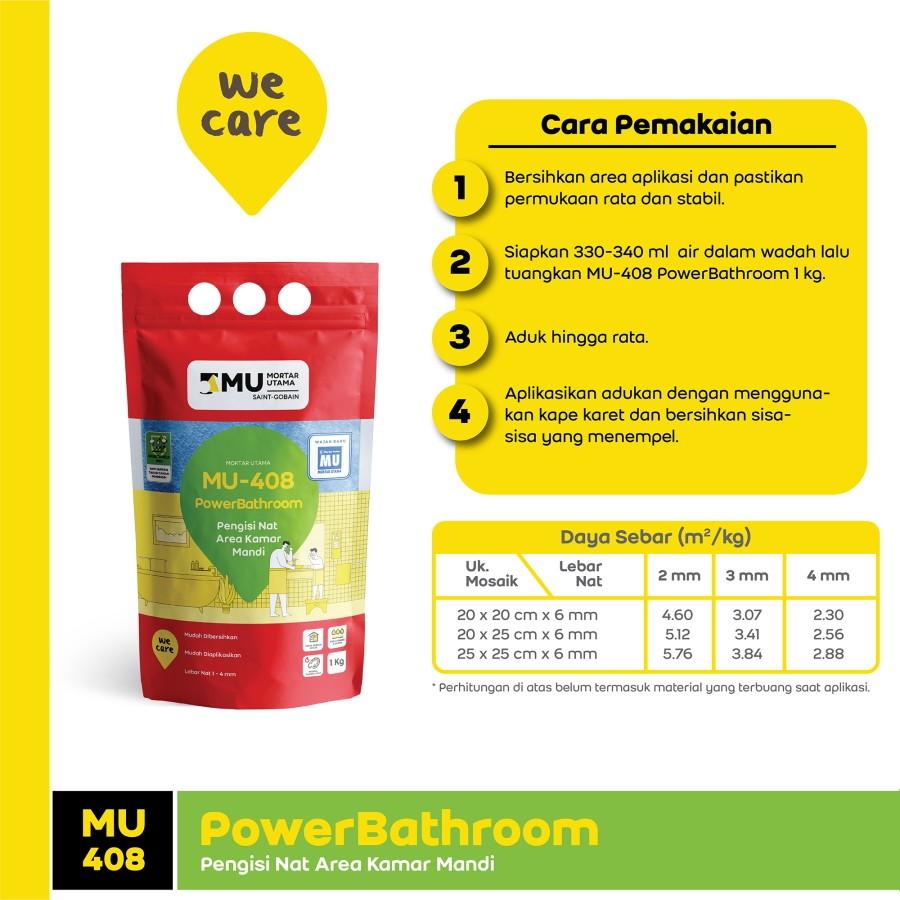 NAT KERAMIK MU-408 POWERBATHROOM (1KG) - SUPER WHITE NAT KERAMIK MU-408 POWERBATHROOM (1KG) - SUPER WHITE