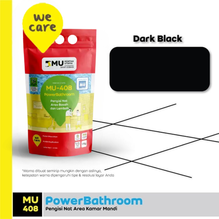 NAT KERAMIK MU-408 POWERBATHROOM (1KG) - DARK BLACK NAT KERAMIK MU-408 POWERBATHROOM (1KG) - DARK BLACK