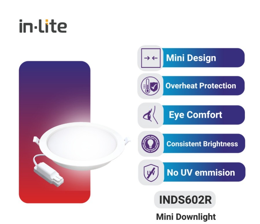 SLIM DOWNLIGHT LED IN-LITE INDS602R - White ( 6500K ) - 16 Watt SLIM DOWNLIGHT LED IN-LITE INDS602R - White ( 6500K ) - 16 Watt