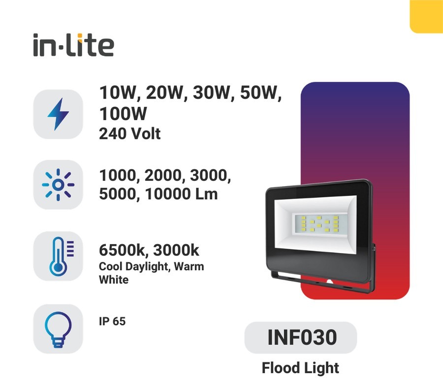 IN-LITE LAMPU SOROT LED (INF030) - 50 Watt IN-LITE LAMPU SOROT LED (INF030) - 50 Watt
